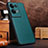 Custodia Lusso Pelle Cover DL1 per Oppo Reno8 Pro 5G Verde