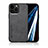 Custodia Lusso Pelle Cover DY1 per Apple iPhone 13 Pro Max Nero