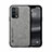 Custodia Lusso Pelle Cover DY1 per Oppo A74 4G Grigio