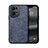 Custodia Lusso Pelle Cover DY1 per Oppo Find X5 Pro 5G Blu