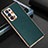 Custodia Lusso Pelle Cover GS1 per Oppo Reno6 Pro+ Plus 5G Verde