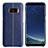 Custodia Lusso Pelle Cover L01 per Samsung Galaxy S8 Blu