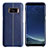 Custodia Lusso Pelle Cover L01 per Samsung Galaxy S8 Plus Blu