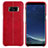 Custodia Lusso Pelle Cover L01 per Samsung Galaxy S8 Plus Rosso