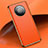 Custodia Lusso Pelle Cover L03 per Huawei Mate 40 Pro+ Plus Arancione