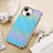 Custodia Lusso Pelle Cover LD4 per Apple iPhone 13 Blu