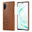 Custodia Lusso Pelle Cover P02 per Samsung Galaxy Note 10 Plus 5G Marrone