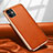Custodia Lusso Pelle Cover per Apple iPhone 12 Arancione