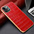 Custodia Lusso Pelle Cover per Apple iPhone 13 Rosso