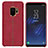 Custodia Lusso Pelle Cover per Samsung Galaxy S9 Rosso