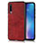 Custodia Lusso Pelle Cover per Xiaomi Mi A3 Lite Rosso