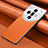 Custodia Lusso Pelle Cover QK1 per Oppo Find X7 5G Arancione