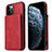 Custodia Lusso Pelle Cover R01 per Apple iPhone 12 Pro Max Rosso