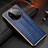 Custodia Lusso Pelle Cover R01 per Huawei Mate 40 RS Blu