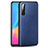 Custodia Lusso Pelle Cover R01 per Oppo Reno3 Blu