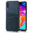 Custodia Lusso Pelle Cover R01 per Samsung Galaxy A70S Blu