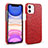 Custodia Lusso Pelle Cover R02 per Apple iPhone 12 Rosso