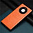 Custodia Lusso Pelle Cover R02 per Huawei Mate 40 Pro Arancione