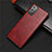 Custodia Lusso Pelle Cover R02 per Samsung Galaxy Note 20 5G Rosso