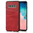 Custodia Lusso Pelle Cover R02 per Samsung Galaxy S10 5G Rosso
