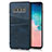 Custodia Lusso Pelle Cover R02 per Samsung Galaxy S10 Blu