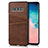 Custodia Lusso Pelle Cover R02 per Samsung Galaxy S10 Marrone