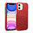 Custodia Lusso Pelle Cover R03 per Apple iPhone 12 Mini Rosso