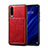 Custodia Lusso Pelle Cover R05 per Huawei P30 Rosso