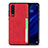 Custodia Lusso Pelle Cover R08 per Huawei P30 Rosso