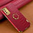 Custodia Lusso Pelle Cover S01 per Samsung Galaxy M02s Rosso