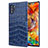 Custodia Lusso Pelle Cover S01 per Samsung Galaxy Note 10 Plus Blu