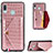 Custodia Lusso Pelle Cover S01D per Samsung Galaxy A30 Oro Rosa