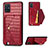 Custodia Lusso Pelle Cover S01D per Samsung Galaxy A71 5G Rosso