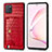 Custodia Lusso Pelle Cover S01D per Samsung Galaxy A81 Rosso