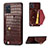 Custodia Lusso Pelle Cover S01D per Samsung Galaxy M40S Marrone