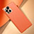 Custodia Lusso Pelle Cover S02 per Oppo Find X3 Pro 5G Arancione