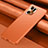 Custodia Lusso Pelle Cover S02 per Oppo Find X5 Pro 5G Arancione