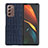 Custodia Lusso Pelle Cover S02 per Samsung Galaxy Z Fold2 5G Blu