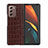 Custodia Lusso Pelle Cover S02 per Samsung Galaxy Z Fold2 5G Marrone