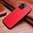 Custodia Lusso Pelle Cover S03 per Apple iPhone 13 Pro Max Rosso