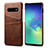 Custodia Lusso Pelle Cover S03 per Samsung Galaxy S10 5G Marrone