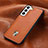 Custodia Lusso Pelle Cover S06D per Samsung Galaxy S21 5G Arancione