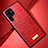 Custodia Lusso Pelle Cover S08 per Samsung Galaxy S21 Ultra 5G Rosso