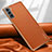 Custodia Lusso Pelle Cover S09 per Samsung Galaxy S21 Plus 5G Arancione