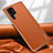 Custodia Lusso Pelle Cover S09 per Samsung Galaxy S23 Ultra 5G Arancione