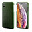 Custodia Lusso Pelle Cover S12 per Apple iPhone X Verde