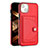 Custodia Lusso Pelle Cover Y01B per Apple iPhone 13 Rosso