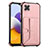 Custodia Lusso Pelle Cover Y01B per Samsung Galaxy F42 5G Oro Rosa