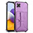 Custodia Lusso Pelle Cover Y01B per Samsung Galaxy F42 5G Viola
