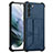 Custodia Lusso Pelle Cover Y01B per Samsung Galaxy S21 5G Blu